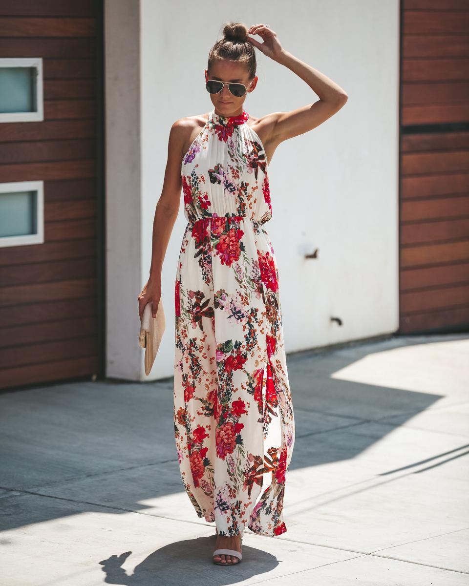 Women's Printed Sleeveless Swing Dress