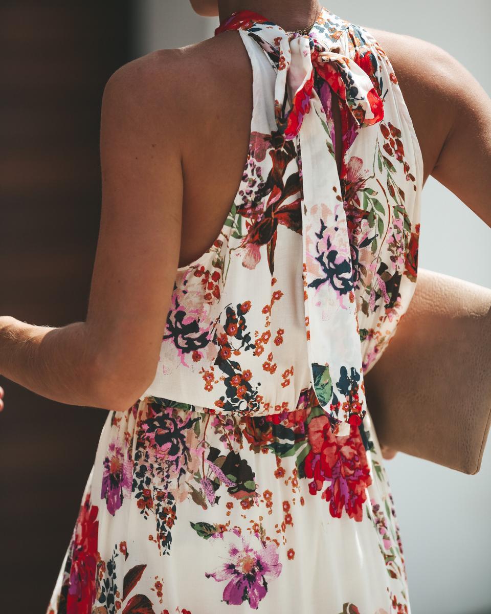 Women's Printed Sleeveless Swing Dress