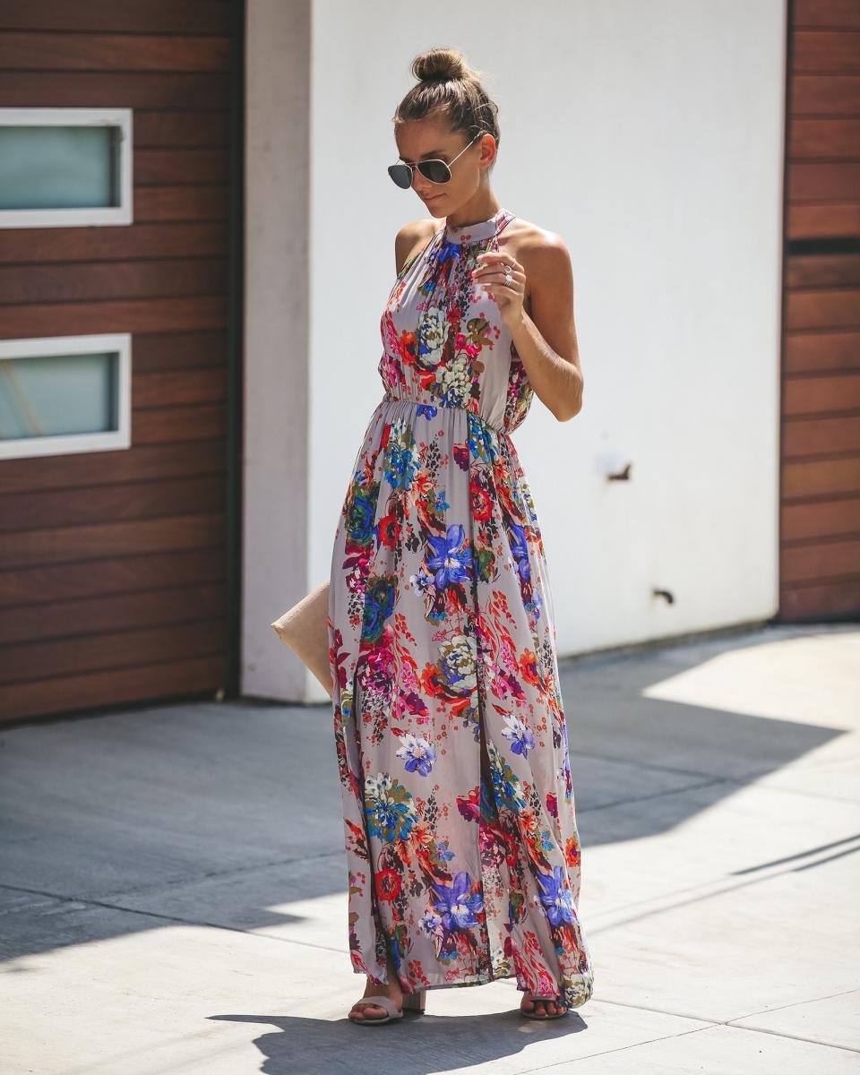 Women's Printed Sleeveless Swing Dress