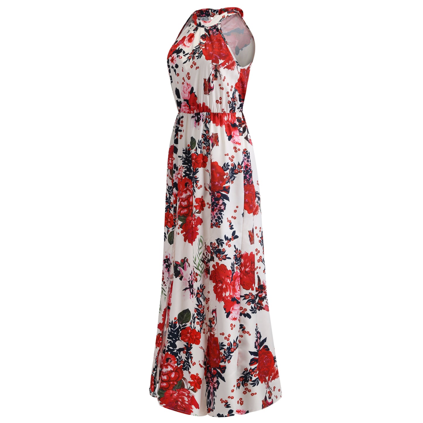 Women's Printed Sleeveless Swing Dress
